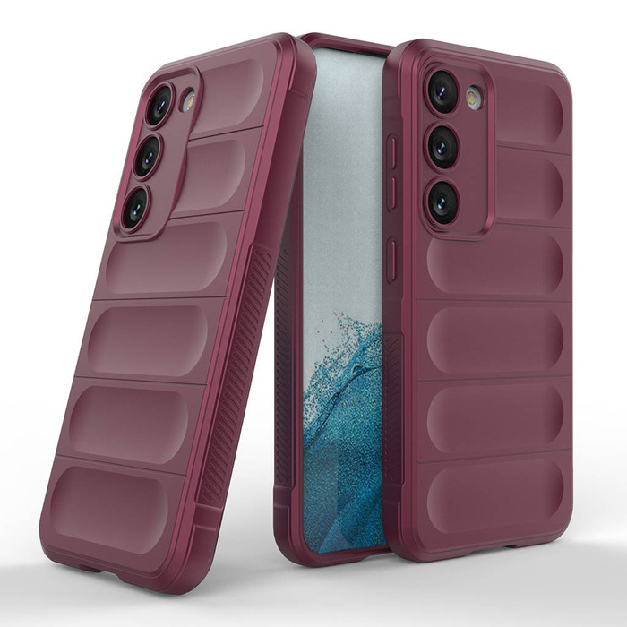Obal Magic Shield Case Obal Pro Samsung Galaxy S23+ Flexibilní pancéřový kryt Burgundy Case