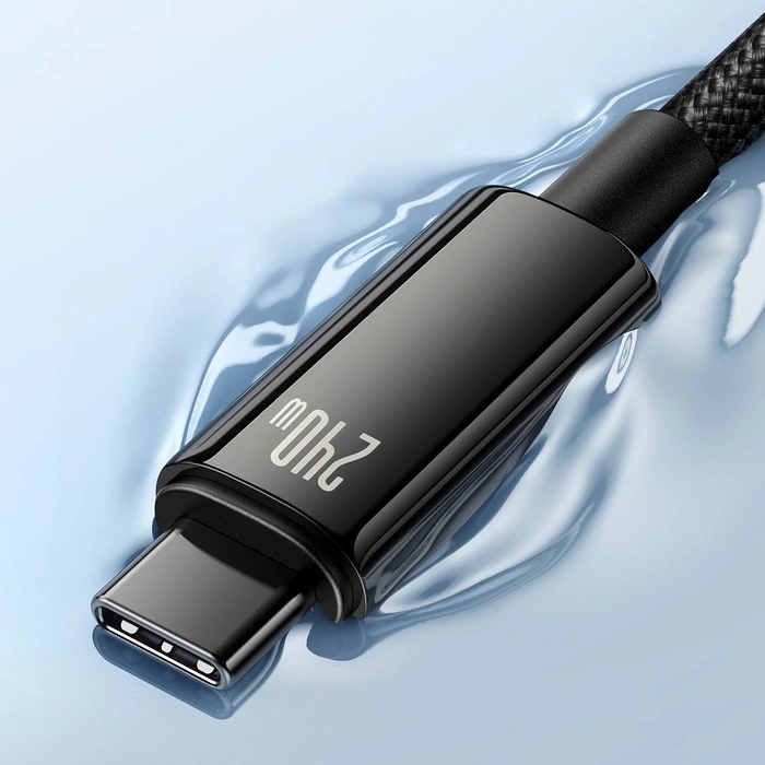 Câble USB C - USB C 480Mb/s 240W 3m Baseus Tungsten Or CAWJ040101 - noir