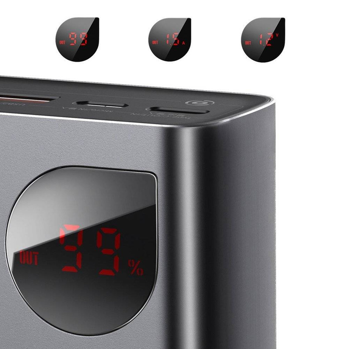 Baseus Adaman power bank 2x USB / 1x USB tipo C / 1x micro USB 20000mAh 65W Quick Charge 4.0 Power Delivery Blu (PPIMDA-D03)