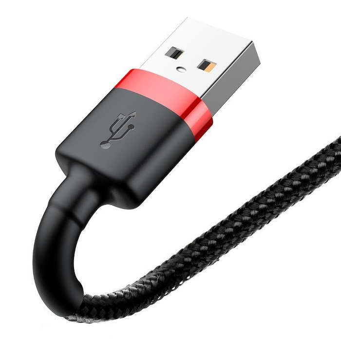 Cavo Lightning USB BASEUS Cafule 2.4A 1m nero/rosso