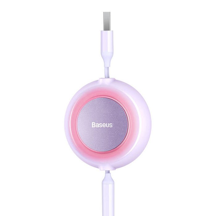 Baseus Bright Mirror 2 3en1 USB Tipo A - micro USB + Lightning + USB Tipo C 3.5A 1.1m violeta (CAMJ010005)