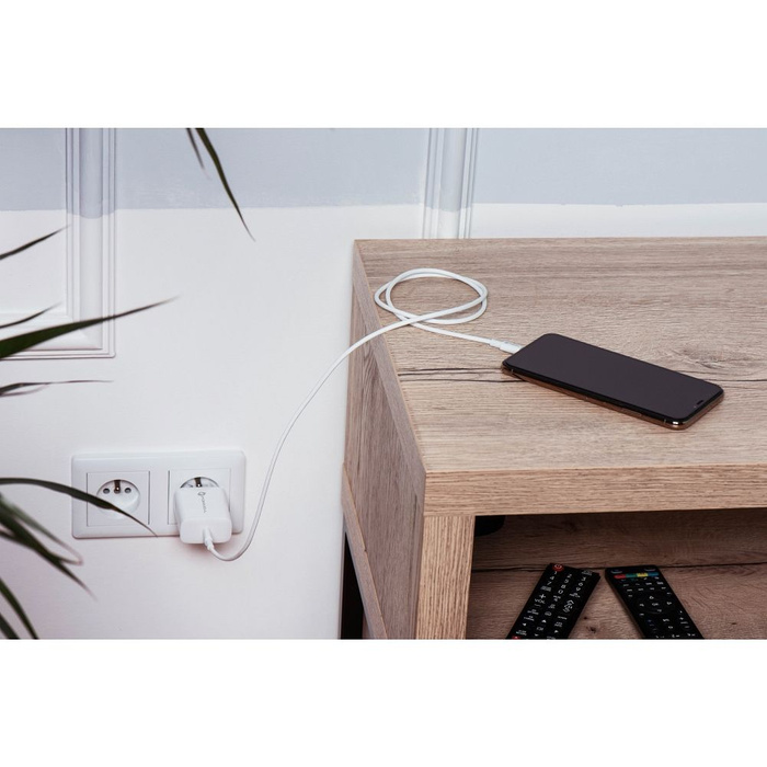 Ładowarka sieciowa do telefonu Forcell F-Energy USB C QC4.0 PD 3A 20W + kabel USB C do Lightning TFK-TC-20WPD biała