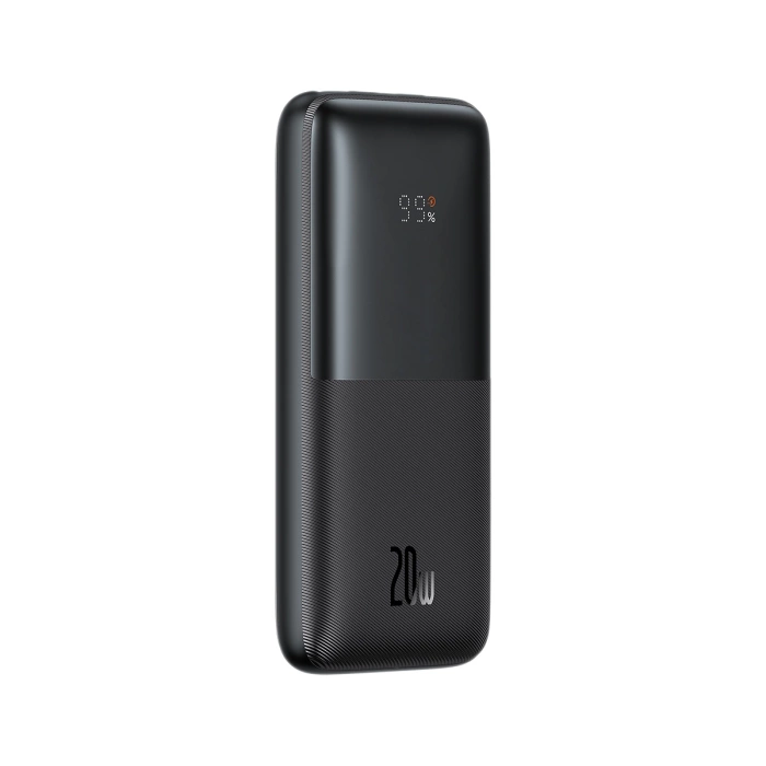 Baseus Bipow Pro Power Bank 10000mAh 20W schwarz mit USB Typ A - USB Typ C 3A 0,3m Kabel (PPBD040201)