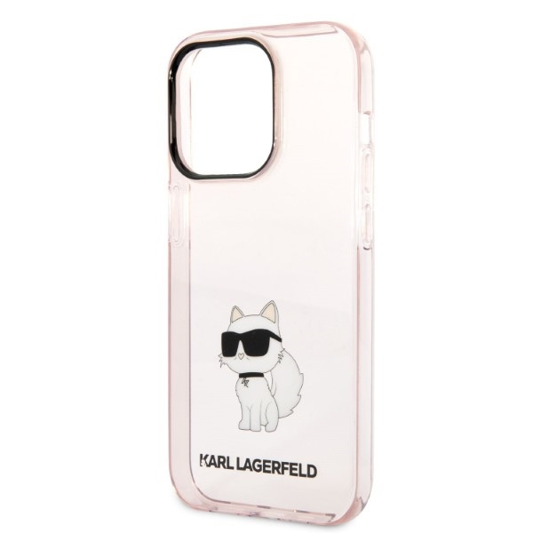 Funda Karl Lagerfeld iPhone 14 Pro 6.1" rosa/rosa durocase Ikonik Choupette