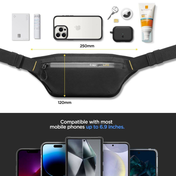Case Spigen KD411 WAISTBAG KLASDEN BLACK