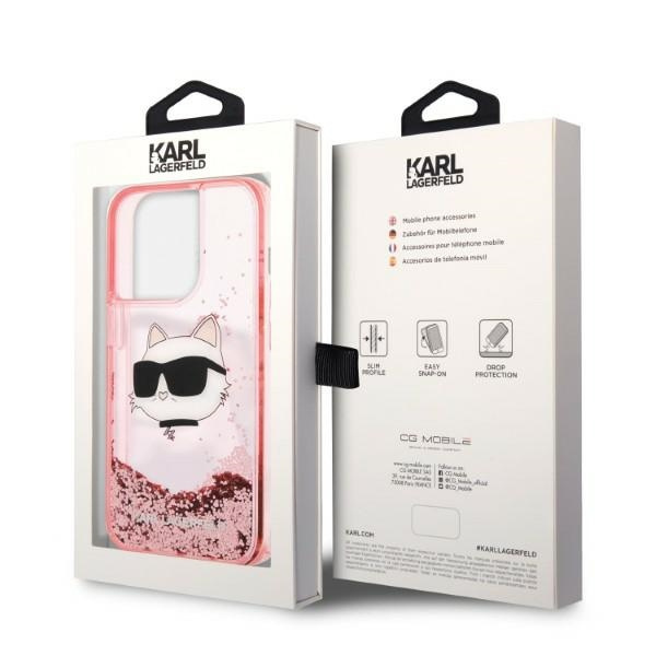 Etui Karl Lagerfeld Klhcp14xlnchcp Iphone 14 Pro Max 6,7" Różowy/pink Hardcase Glitter Choupette Head Case