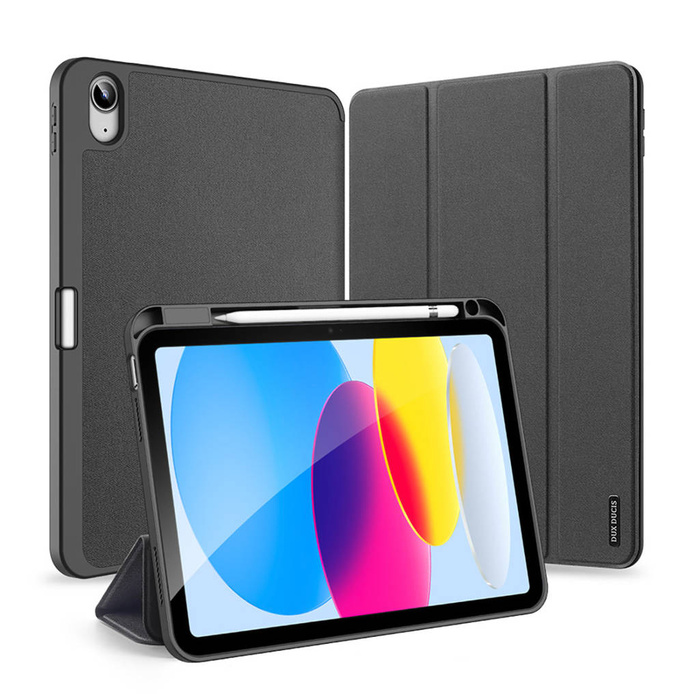 Dux Ducis Domo obal iPad 10,9'' 2022 (10. gen.) kryt s držákem stylusu Apple Chytrý kryt na tužky stojánek černý