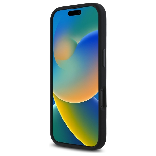 Hülle BMW iPhone 16 schwarz/schwarz hartcase M Silikondruckring MagSafe