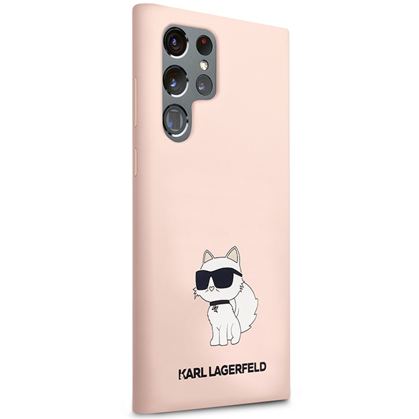Obal Karl Lagerfeld Silicone NFT Choupette - Obal Samsung Galaxy S23 Ultra (růžový) Case