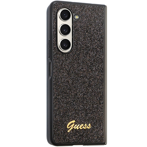 Case Guess GUHCZFD5HGGSHK F946 Galaxy Z Fold 5 black/black hardcase Glitter Script Case