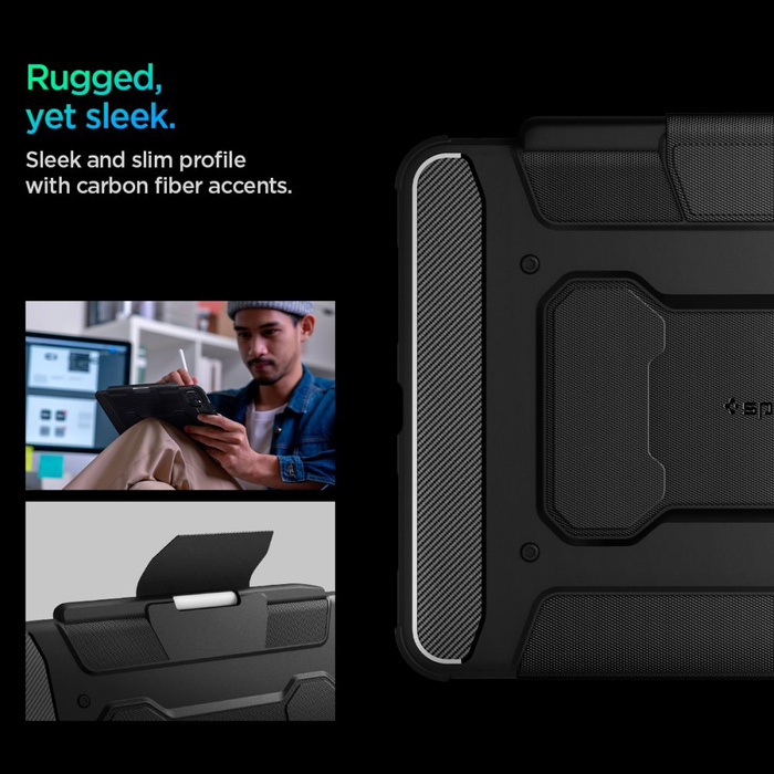 Funda Spigen Rugged Armor iPad "pro" Pro 11 5 / 2024 Negro