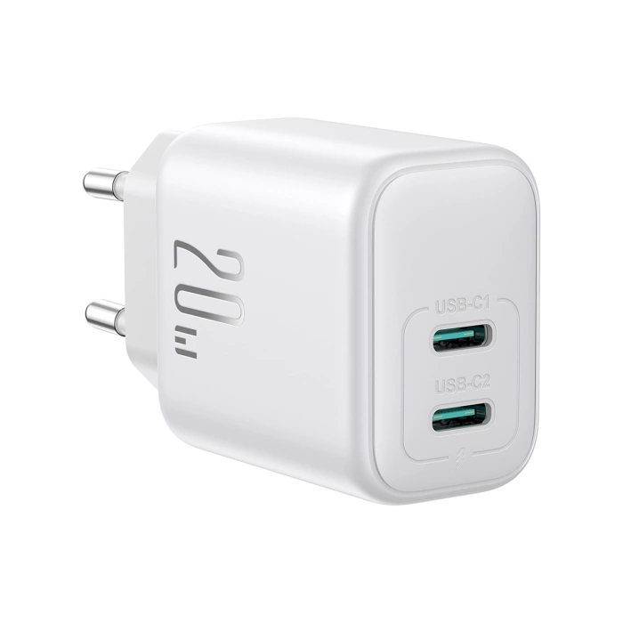 Joyroom JR-TCF12 Netzladegerät 2x USB-C 20W PD / QC 3.0 - Weiß