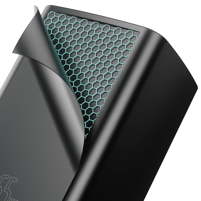 Baseus GaN2 Lite Fast 65W USB / USB tipo C Quick Charge 3.0 Power Delivery (nitruro de galio) negro (CCGAN2L-B01)