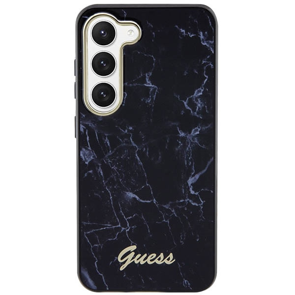 Obal Guess GUHCS23MPCUMAK S23 +S916 black/black hardcase Marble Case