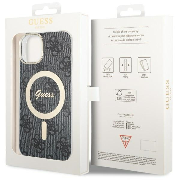 Cover Guess GUHMP14SH4STK iPhone 14 6,1" nero/nero rigidocase 4G MagSafe Case