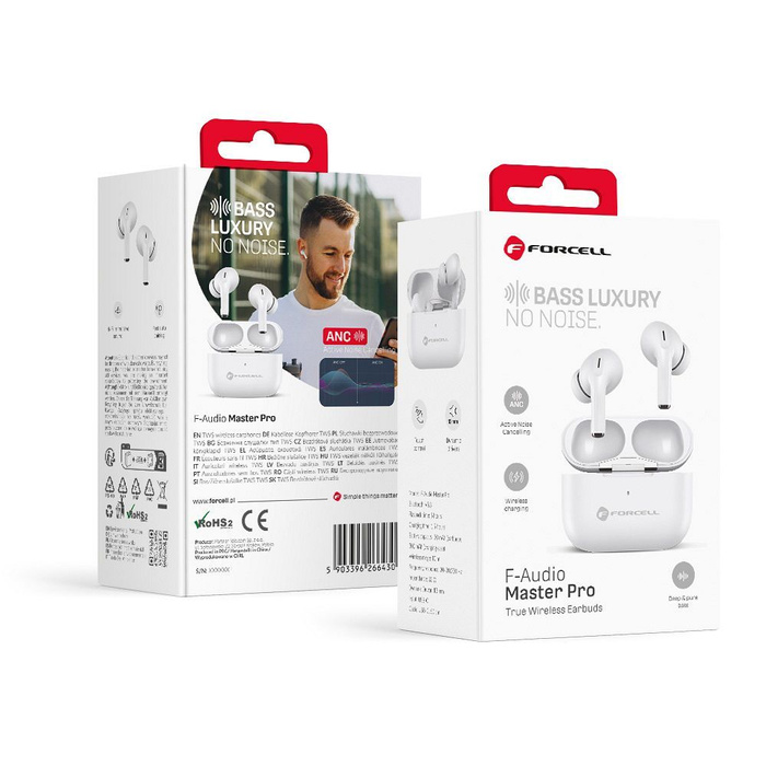 Słuchawki bezprzewodowe douszne Forcell F-Audio Master Pro TWS białe