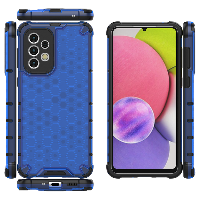 Funda blindada Honeycomb con marco de gel para Samsung Galaxy A33 5G azul