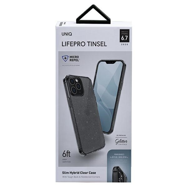 UNIQ case LifePro Tinsel iPhone 12 Pro Max 6.7" black/vapour smoke
