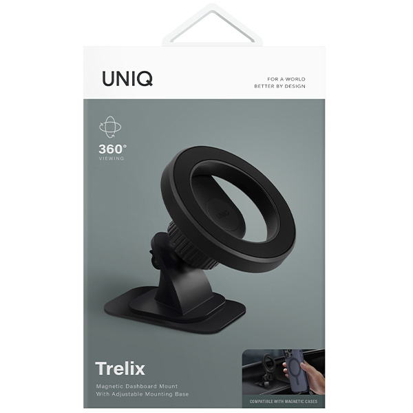 Supporto magnetico da cruscotto per auto Sam Trelix Uniq nero/nero mezzanotte