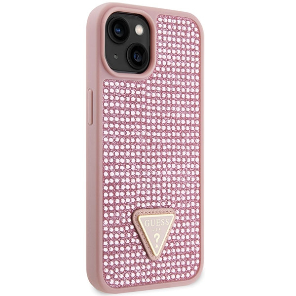 Cover Guess GUHCP14MHDGTPP iPhone 14 Plus 6,7" rosa/rosa durocase Triangolo con strass Case