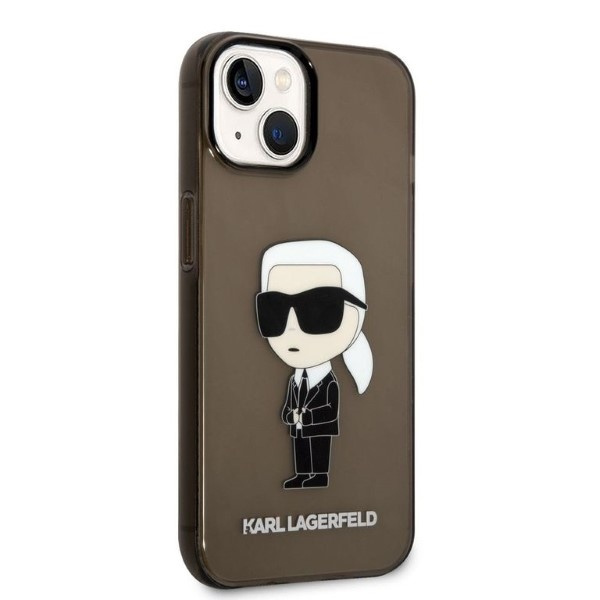 Case Karl Lagerfeld iPhone 14 Plus 6.7" black/black hardcase Ikonik Karl Lagerfeld