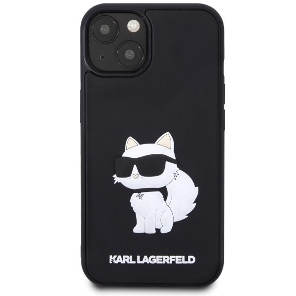 Case Karl Lagerfeld KLHCP14M3DRKHNK iPhone 14 Plus 6.7" black/black hardcase Rubber Choupette 3D Case