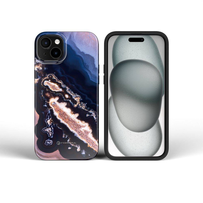 Etui na iPhone 16 PRO MAX Forcell F-Protect Mirage zgodny z MagSafe Military Drop-Test gold island