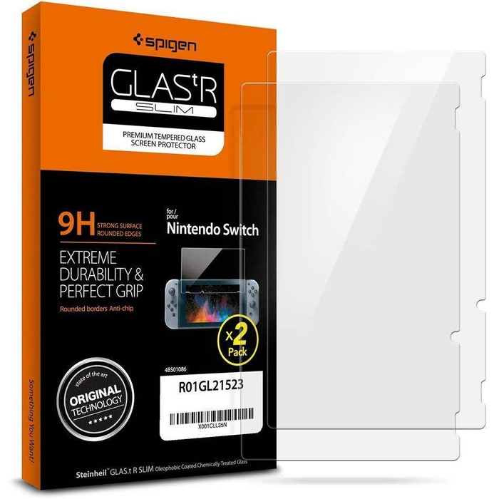 Tempered Glass Spigen Nintendo Switch Glass Tr Slim 2-Pack 