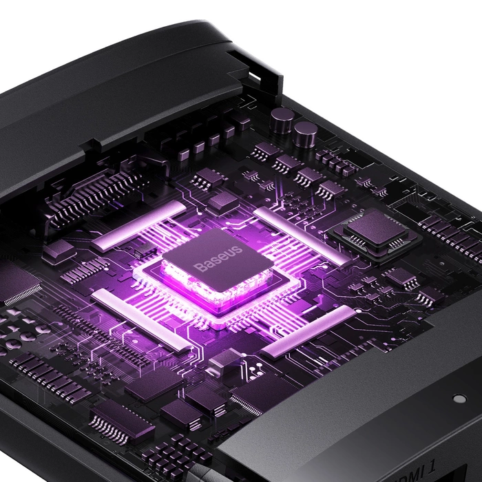 [B WARE] Baseus AirJoy 2in1 4K 60Hz bidirektionaler HDMI-Adapter – Schwarz