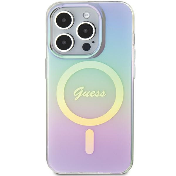 Hülle Guess GUHMP15LHITSU iPhone 15 Pro 6.1" lila/violett hartcase IML Schillernd MagSafe Case