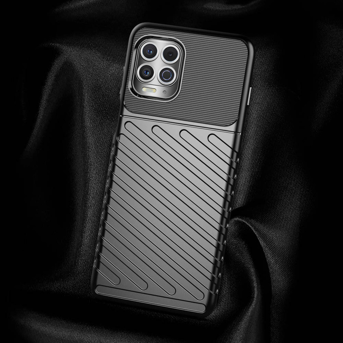 Thunder Case flexible gepanzerte hülle Abdeckung Motorola Moto G100 / Edge S schwarz