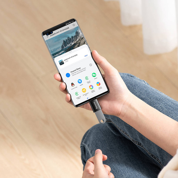 Baseus Série Ingenuity Mini Adaptateur OTG Type-C vers USB-A 3.1 Noir