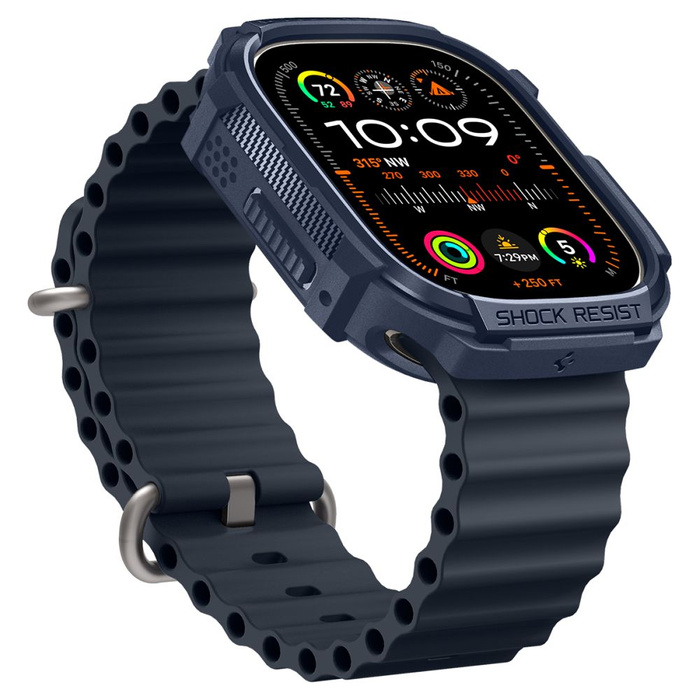Hülle Spigen Rugged Armor Apple Watch Ultra 1 / 2 (49 Mm) Marineblau