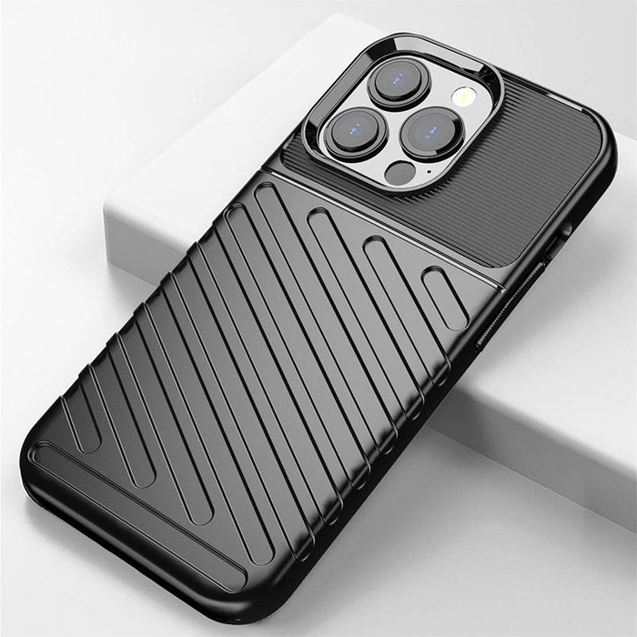 Thunder Case Flexibel Robuste Panzer Handyhülle TPU Schutzhülle für iPhone 13 Pro blau