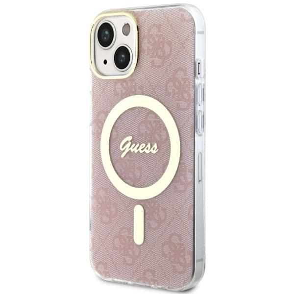 Case Guess GUHMP14MH4STP iPhone 14 Plus 6.7" pink/pink hardcase 4G MagSafe Case