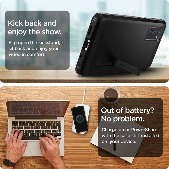 Cover SPIGEN Galaxy S20 FE Tough Armor Custodia nera nera