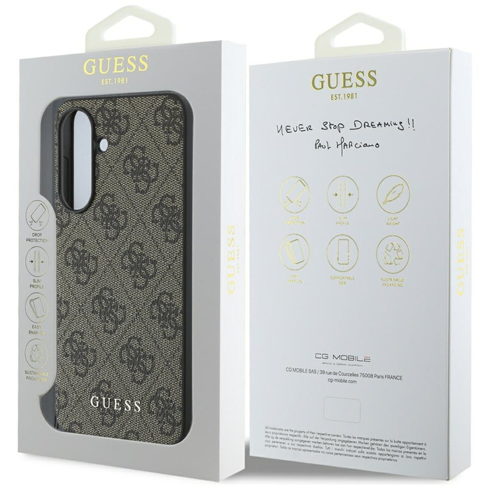 Etui Guess 4G Charms Collection do       Samsung Galaxy A36 brązowy