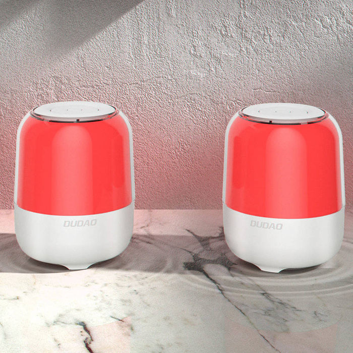 Dudao speaker wireless Bluetooth 5.0 RGB 5W 1200mAh white (Y11S-white)