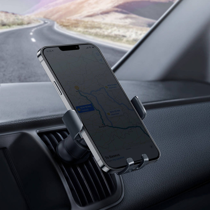 Baseus Metal Age II gravity car phone holder on the ventilation grille black (SUJS000001)