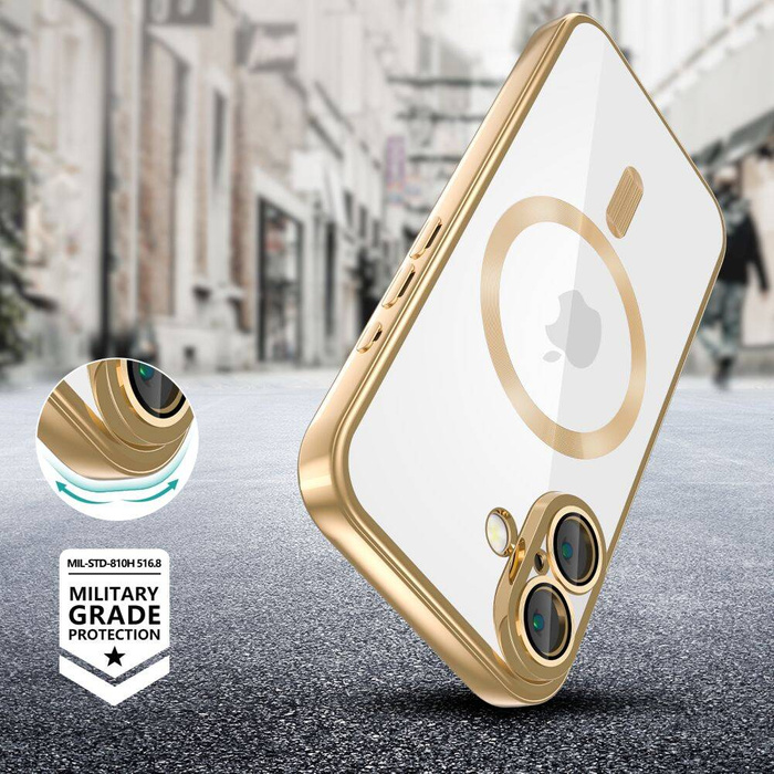 ETUI TECH-PROTECT MAGFLEX MAGSAFE IPHONE 16 SHINY GOLD