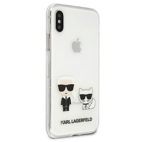 Hülle KARL LAGERFELD Apple iPhone Xs Karl & Choupette KLHCPXCKTR Klares Hardcase