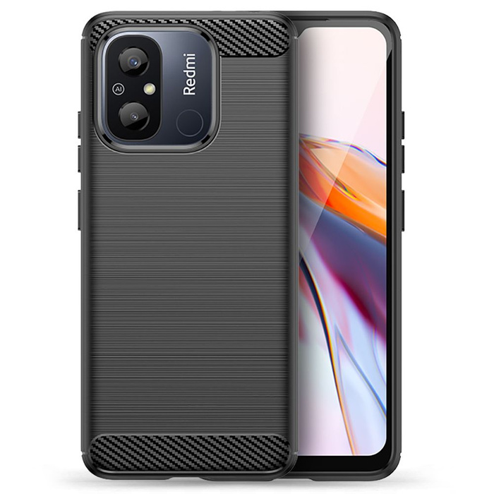 Case TECH-PROTECT TPUCARBON XIAOMI REDMI 12C BLACK