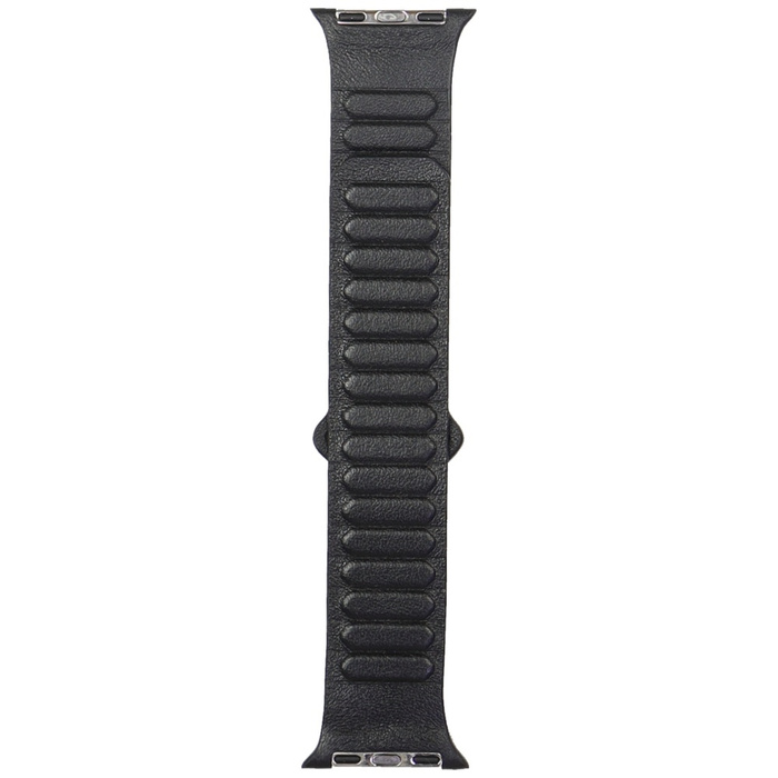 Pasek Audi Logo Genuine Leather Magnetic Ring do Apple Watch 40/41/42mm czarny