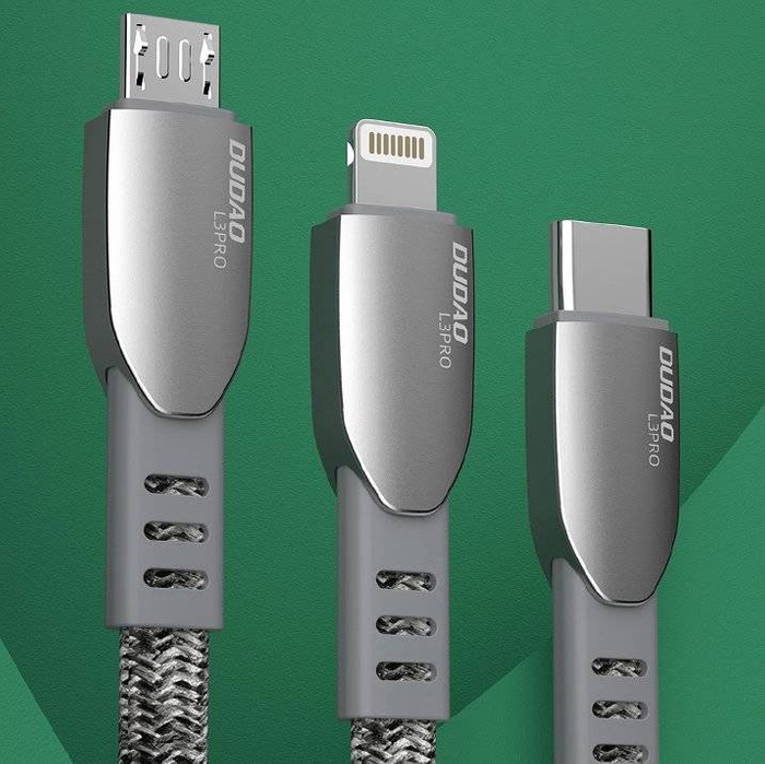 Dudao USB - Câble Lightning 5 A 1 m gris (L3PROL gray)