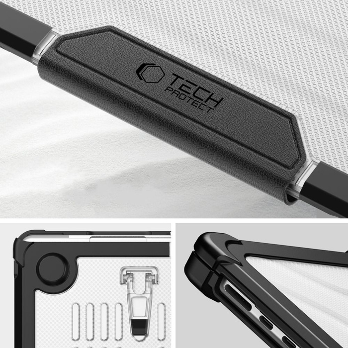 TECH-PROTECT SMARTSHELL PRO MACBOOK AIR 15 M2 / M3 / M4 / 2023-2025 BLACK/CLEAR