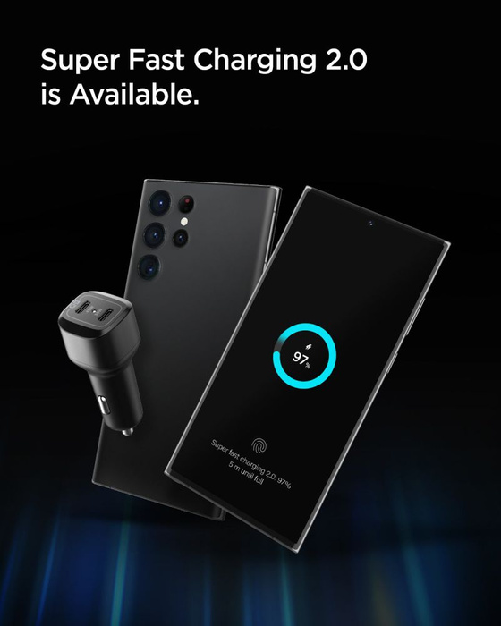 Chargeur Spigen Pc2200 ARCstation 2-port Car Charger Pd75w noir