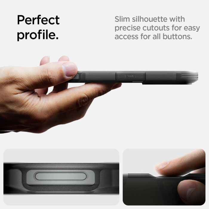 Funda Spigen Tough Armor Mag MagSafe IPhone 16 PRO MAX FROST NEGRO