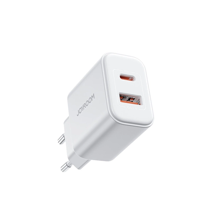 EU Joyroom JR-TCF05 Caricatore USB-A USB-C da 20 W + cavo USB-C - bianco