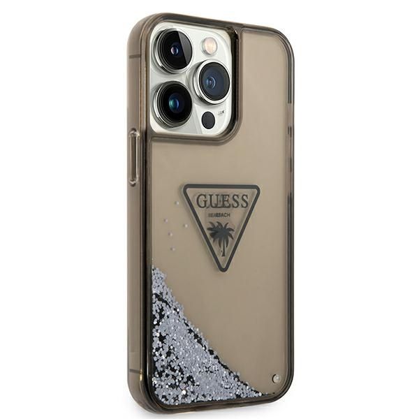 Hülle Guess GUHCP14XLFCTPK iPhone 14 Pro Max 6,7" schwarz/schwarz hartcase Liquid Glitter Palm Collection