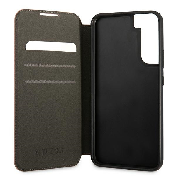 GUESS Samsung Galaxy S22 Plus könyv Case Stripes rózsaszín Telefontok